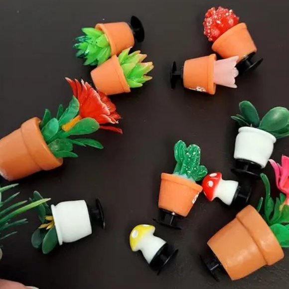 Succulent shoe charm garden houseplants mushroom cactus violet - Picture 7 of 12